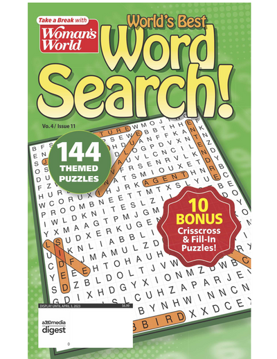 World's Best Word Search! Vo. 4 / Issue 11 - 144 Themed Puzzles & 10 Bonus Crisscross & Fill-in Puzzles! - Magazine Shop US