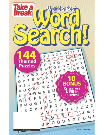 World's Best Word Search! Vo. 4 / Issue 21 - 144 Themed Puzzles & 10 Bonus Crisscross & Fill In Puzzles! - Magazine Shop US