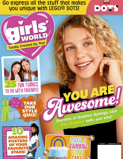 Girls' World - You are Awesome: 25 Fun Things To Do With Friends, 10 Poster of Favorite Stars - Magazine Shop US