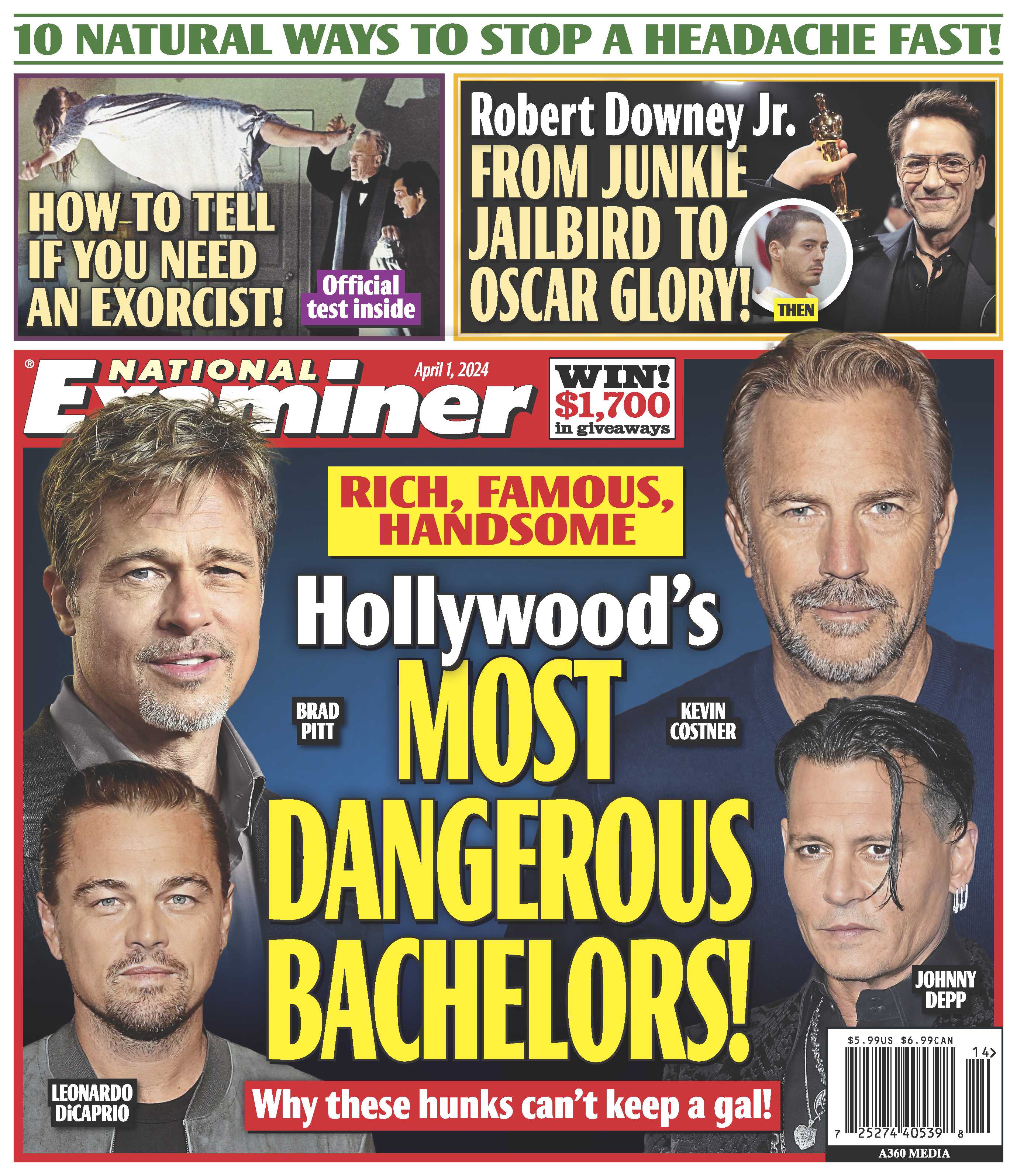 National Examiner - 04.01.24 Hollywood's Most Dangerous Bachelors ...
