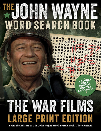 John Wayne - The War Films Word Search Book (Large Print Edition) - Magazine Shop US