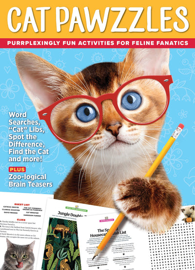 Cat Pawzzles - Word Search and Brainteasers V2 Digest Size: Featuring Over 100 Puzzles, Pieces Of Trivia, Photos Of Cute Cats - Magazine Shop US